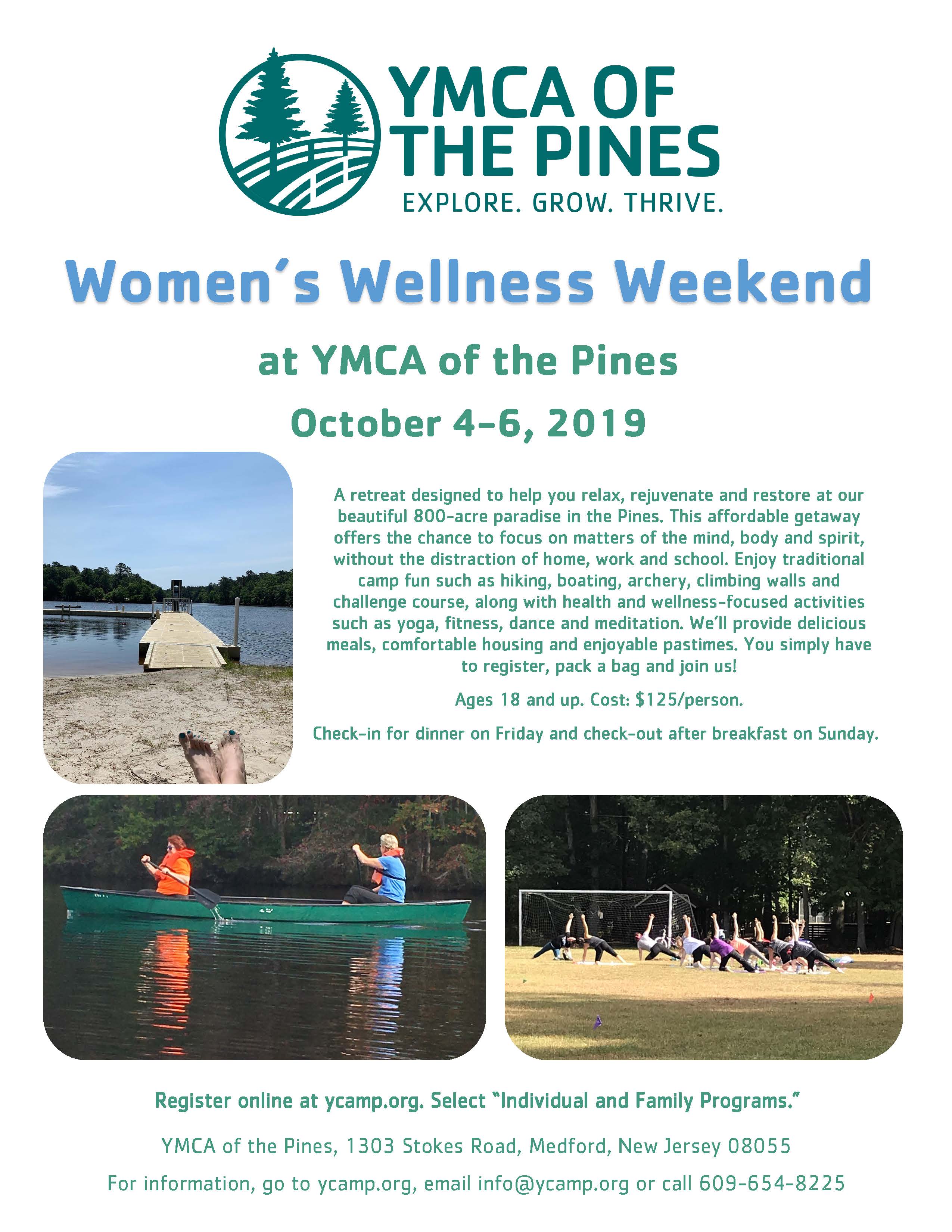 Women's Wellness Weekend Flyer Fall 2019 YMCA OF THE PINES