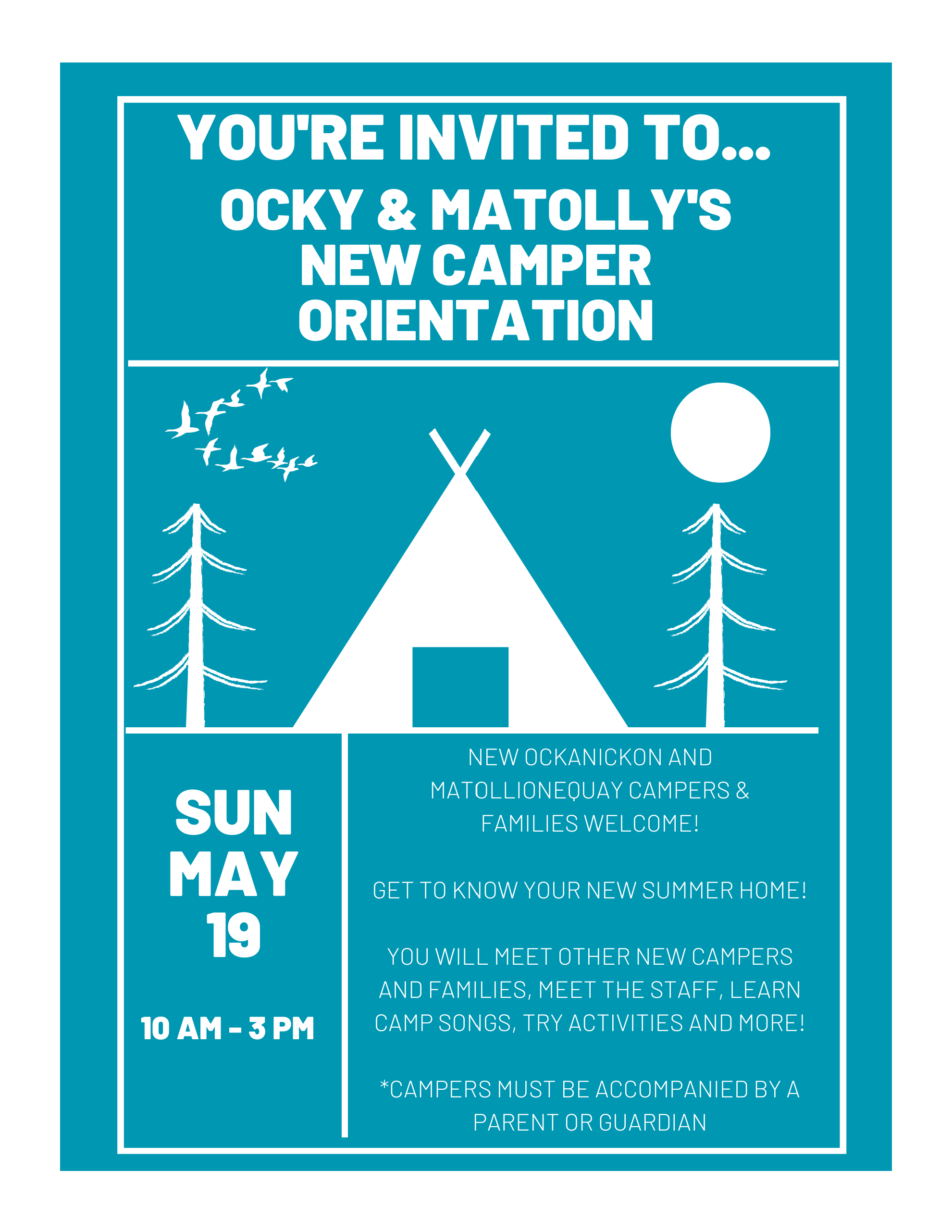Camp Ockanickon & Matollionequay New Camper Orientation @ YMCA of the Pines | Medford | New Jersey | United States